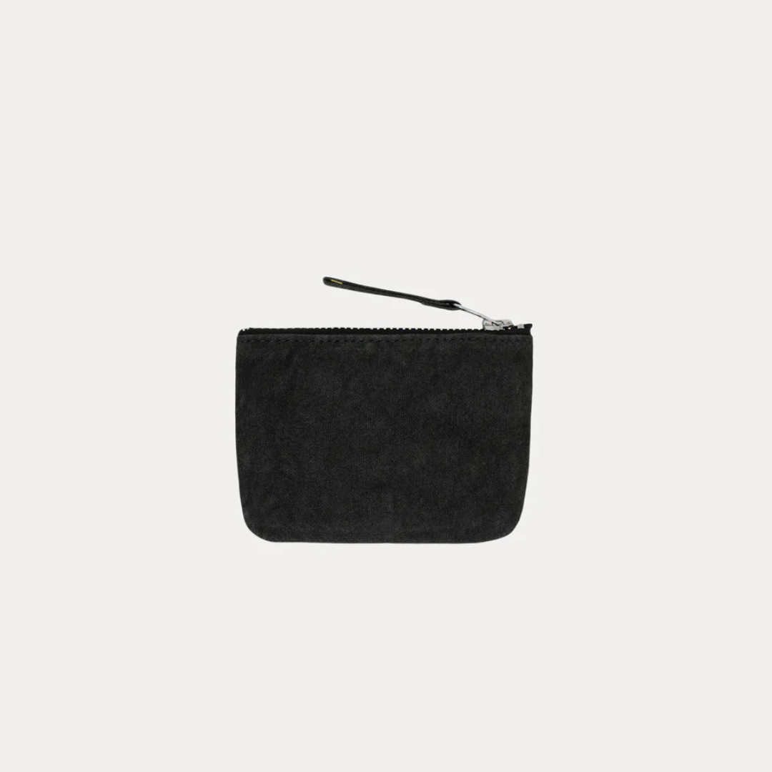 Canvas Coin Pouch Washed Black